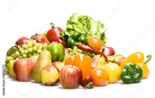 Healthy Eating, isolated on white background.