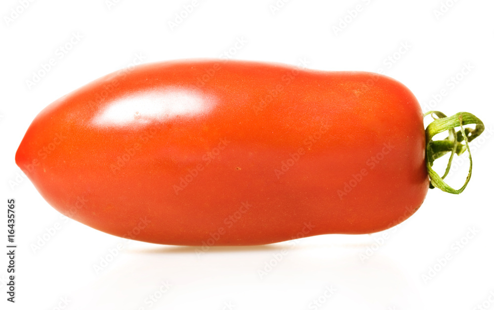 Tomato isolated on white background.