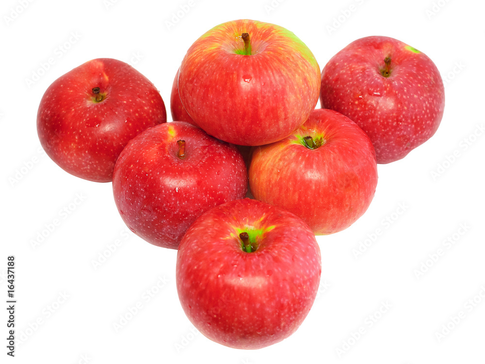 Heap of ripe, red apples. Isolated on white. Heap of ripe, red apples. Isolated on white.