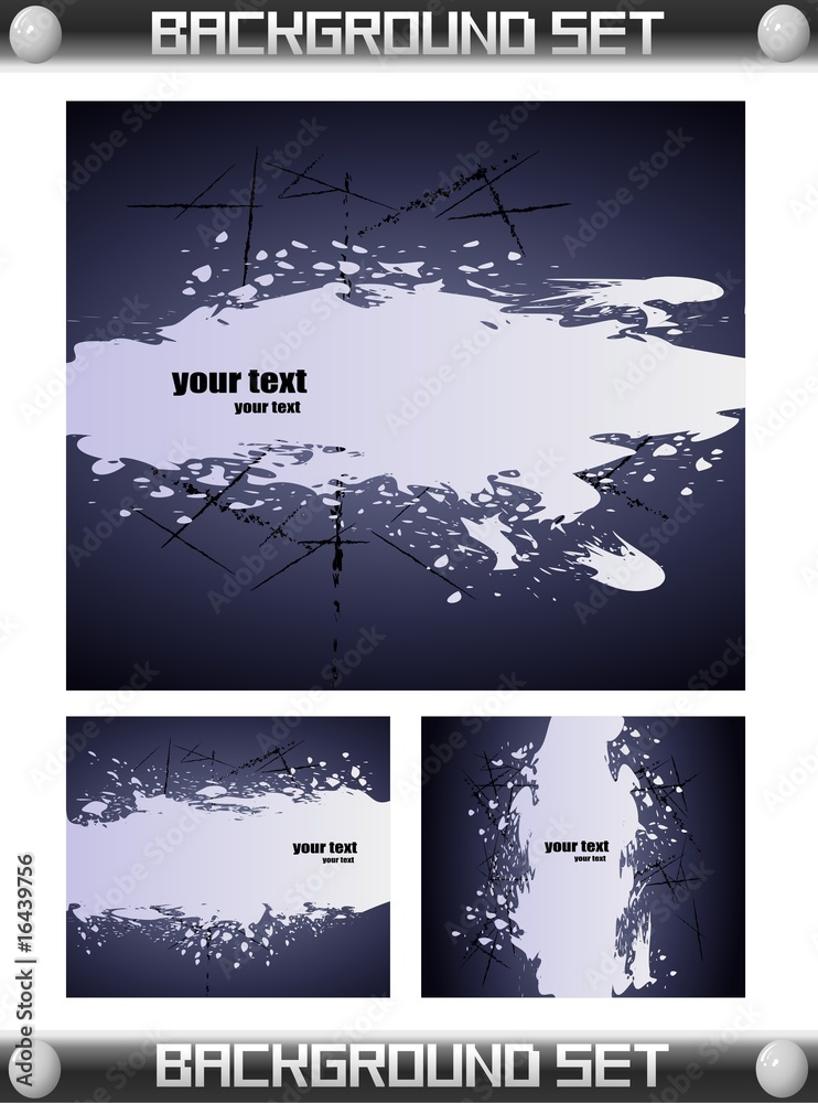 Cold Icy Splash Background Set