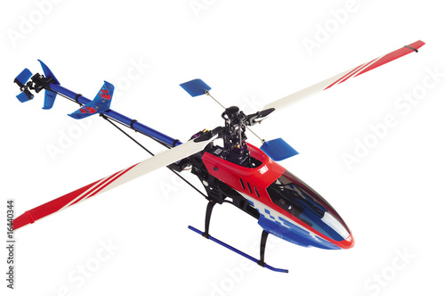 Helicopter model isolated on white