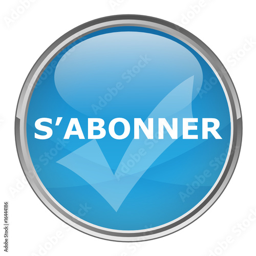 Bouton rond "S'ABONNER" (vecteur ; bleu)