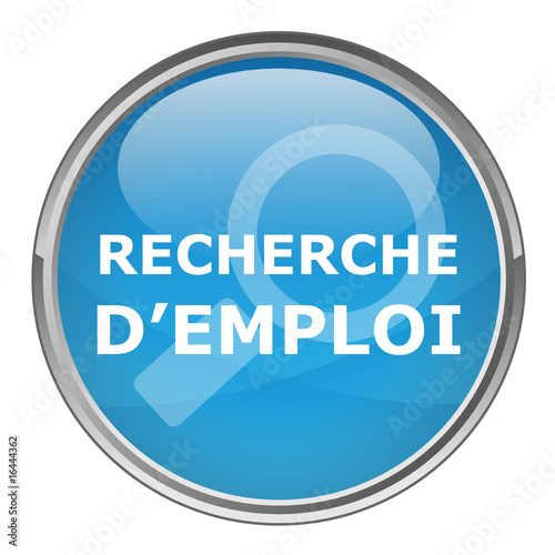 Bouton "Recherche d'Emploi" (vecteur ; bleu)