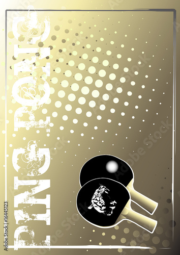 ping pong golden poster background