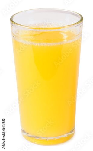 Glass of orange juice. Clipping path