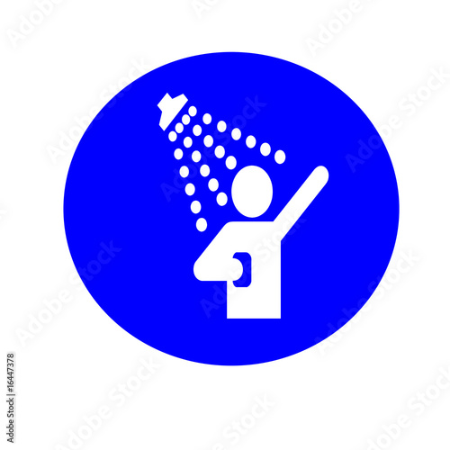 shower blue symbol sign