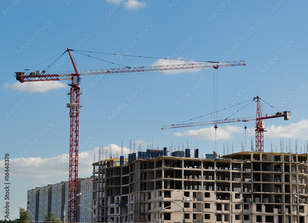 Couple of tower cranes Couple of tower cranes