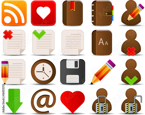 Internet and blogger icons