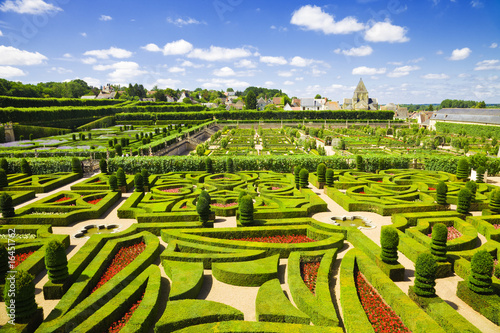 Amazing gardens from Villandry chateau, France