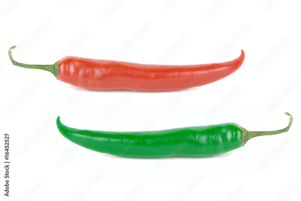 red and green hot chili pepper