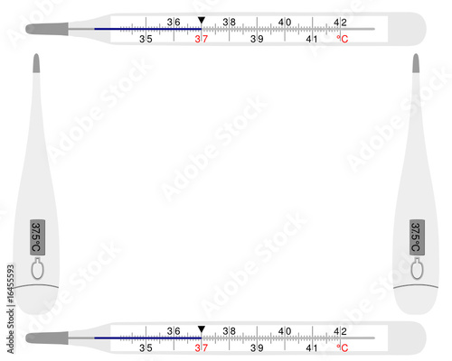 Analoges und Digitales Fieberthermometer