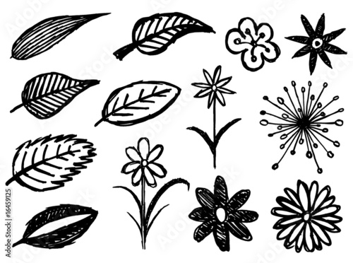 sketchy flowers