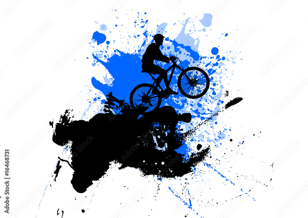 Obraz premium Mountain bike abstract background