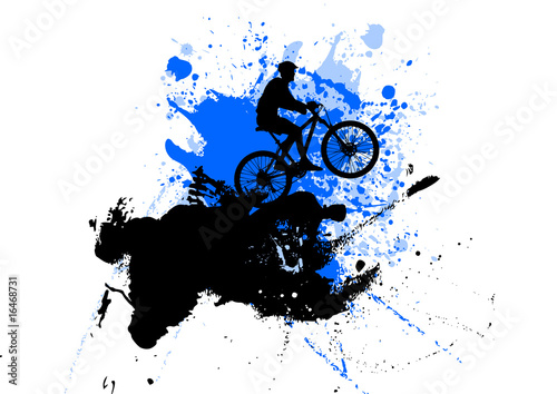 Mountain bike abstract background photo