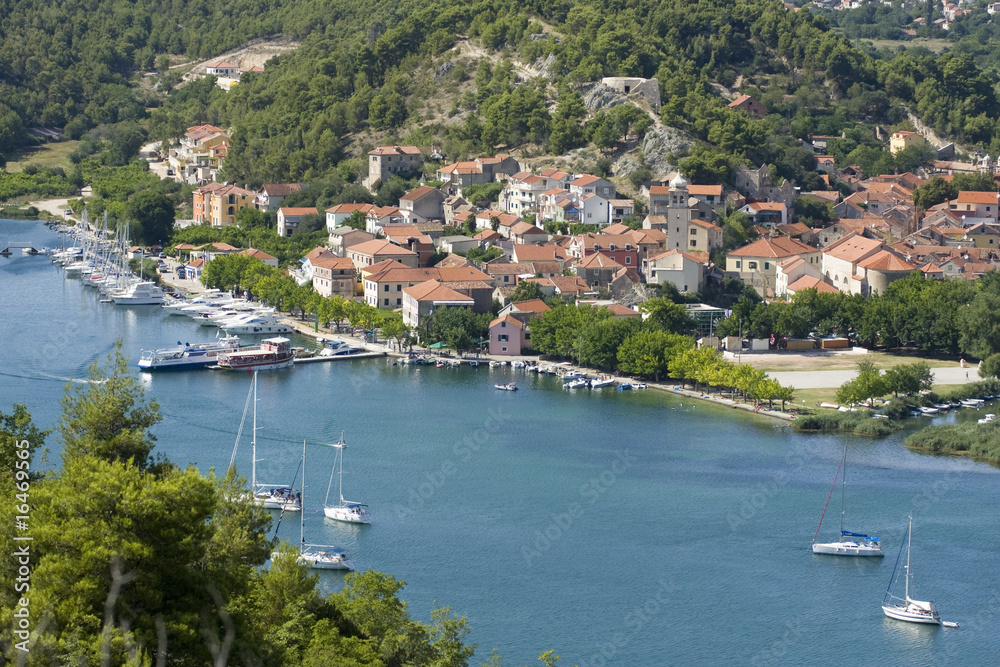 Skradin - small city on Adriatic coast in Croatia, at the entran
