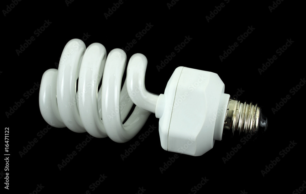 Spiral compact fluorescent light bulb Spiral compact fluorescent light bulb