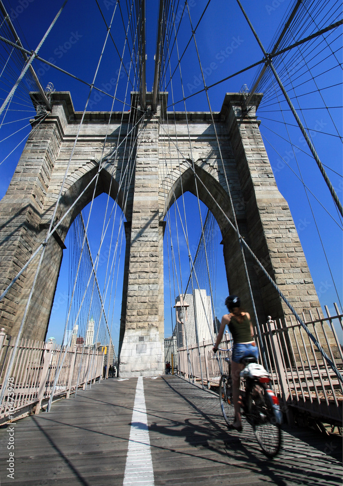Fototapeta premium Brooklyn Bridge and Bike
