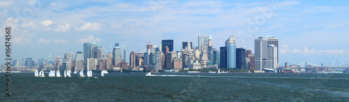 New York skyline with sailboats