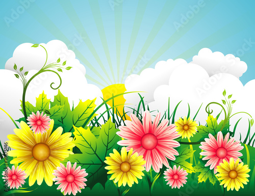 jardin en vector