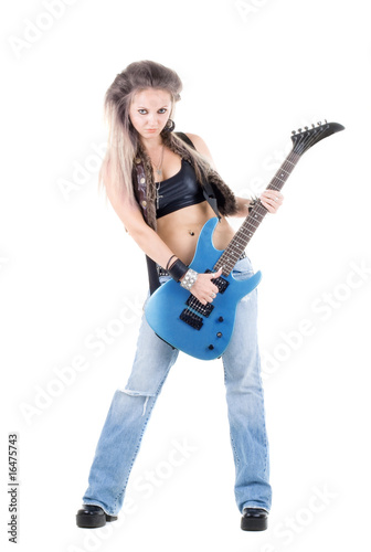 woman with a guitar