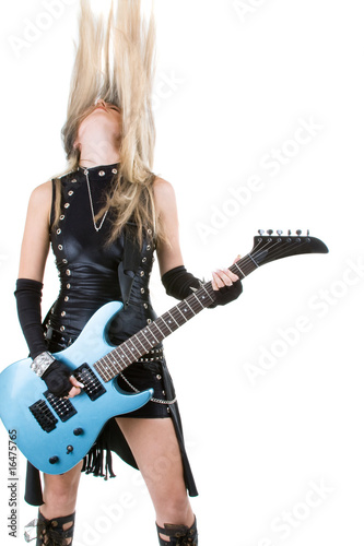 woman with a guitar
