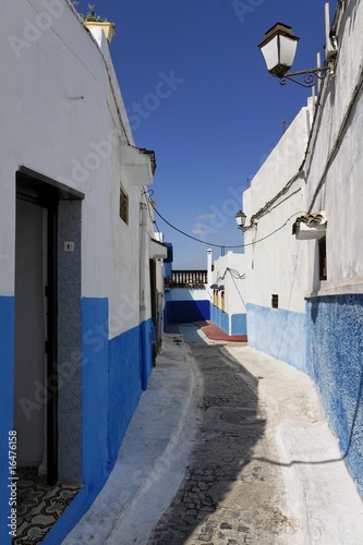 Rue dans la Kasbah des Oudaya à Rabat au Maroc © amskad