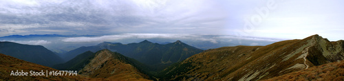 Panoramatic view from the top of the mountain