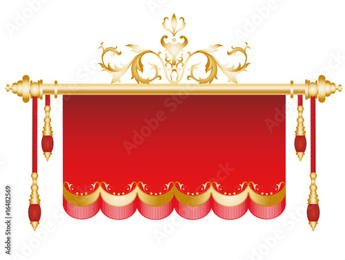 Vector red curtain