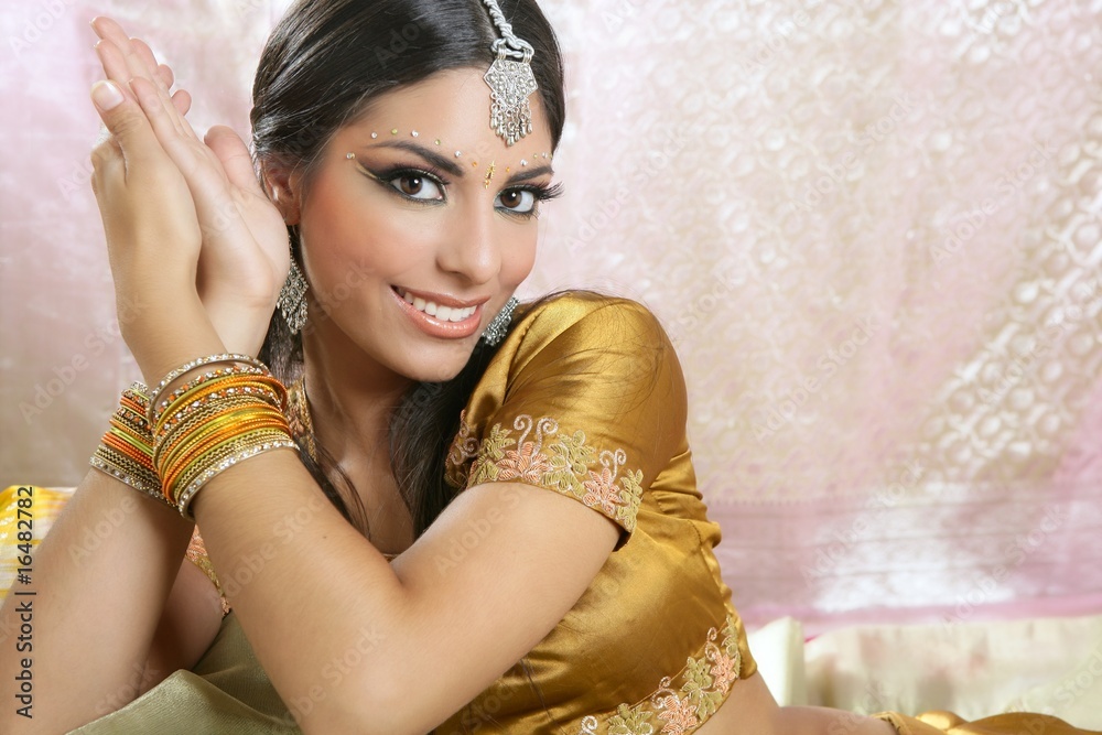 Fototapeta premium Beautiful indian brunette woman portrait