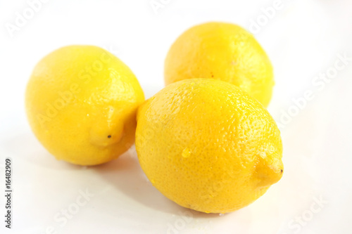 Three fresh lemons
