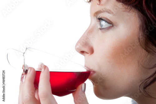 Foto Woman drinking red tea