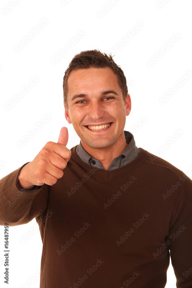 Handsome Man with Positive Attitude