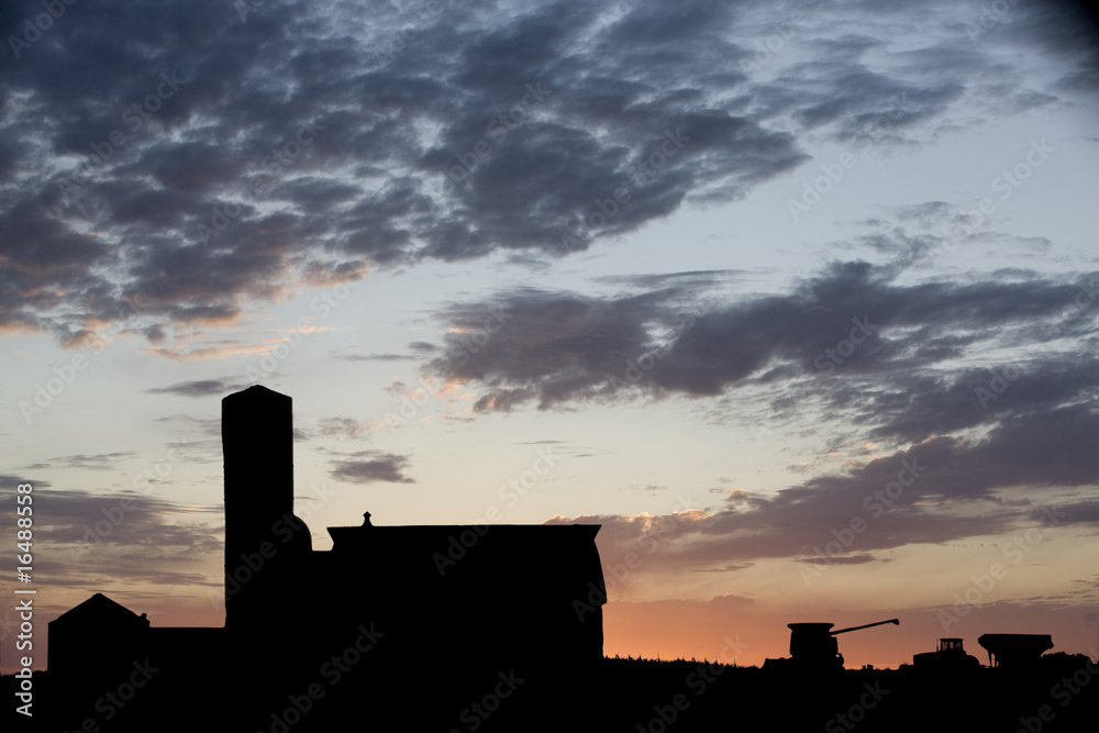 Obraz premium Farm Silhouette
