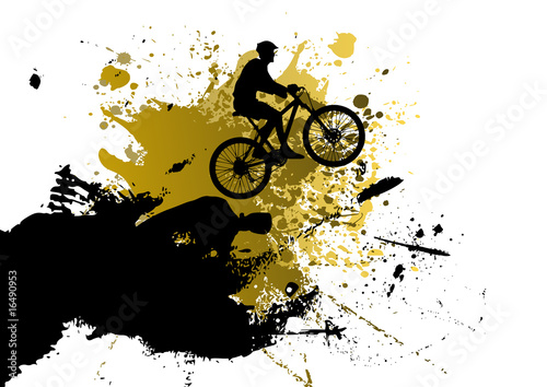 Mountain bike abstract background photo