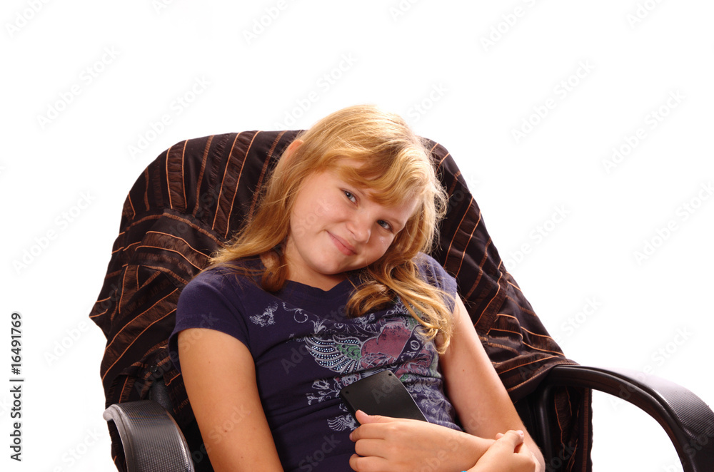 Fototapeta premium Mädchen sitzen