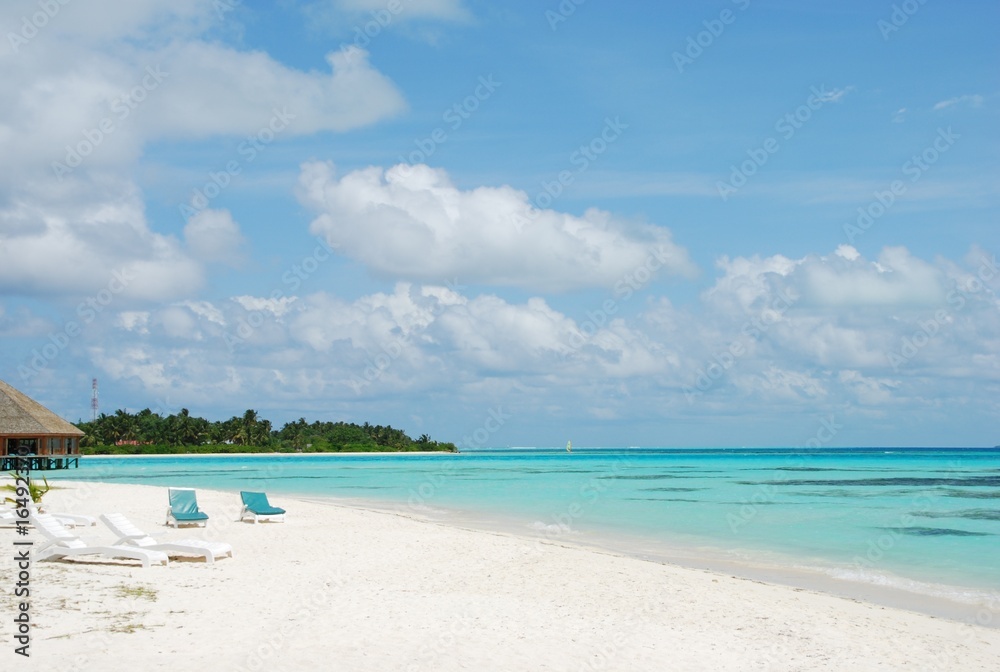 Maldives beach and island