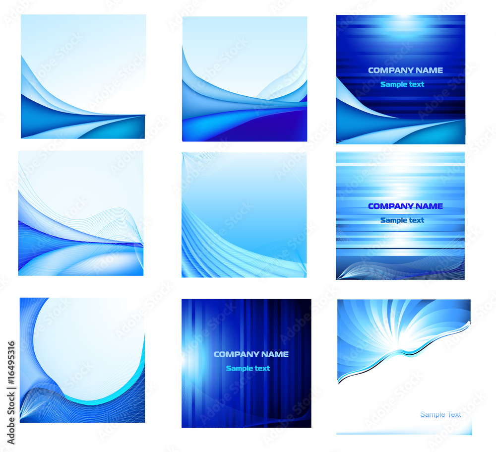 Fototapeta premium Abstract vector backgrounds set