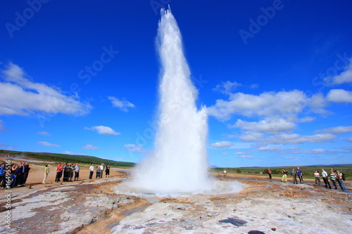 Geyser in iceland photo