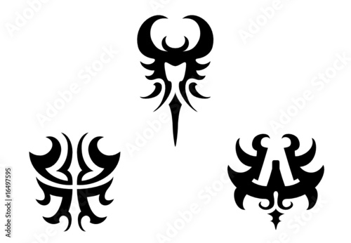 Set of tribal tattoo elements