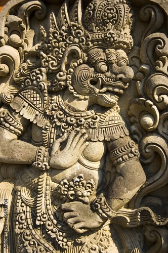 Details of exterior temple architecture in Bali