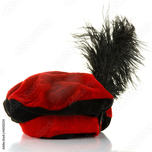 the hat of zwarte piet, a dutch tradition
