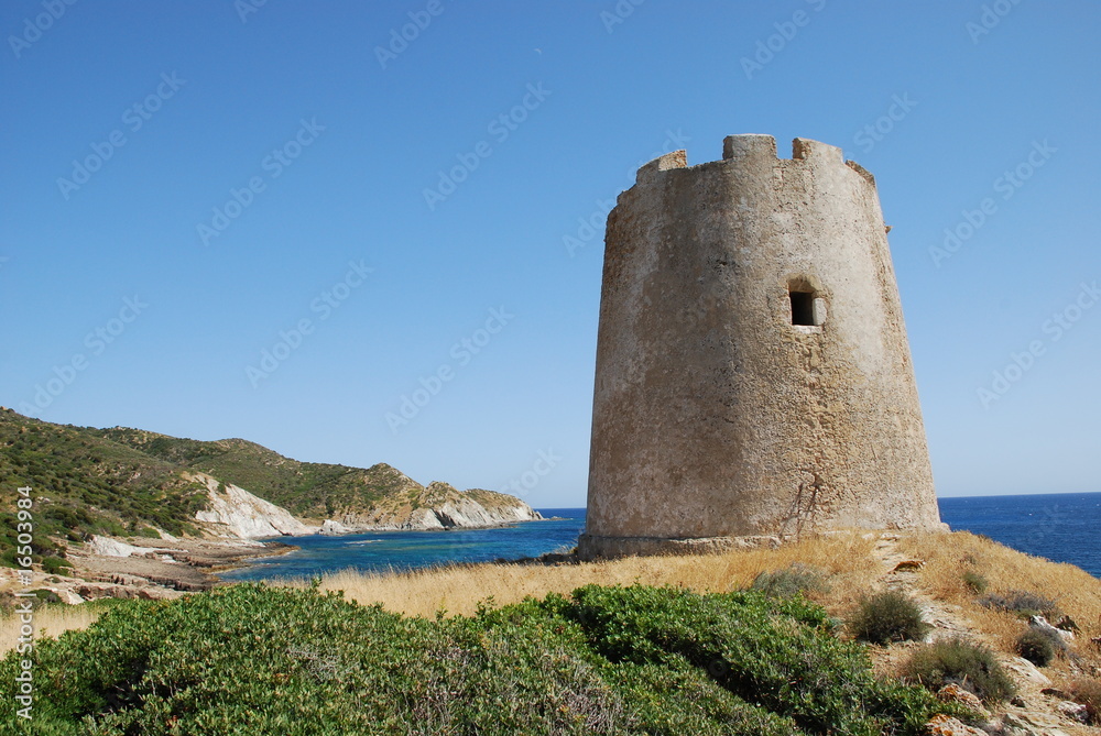 tour génoise dans le Sud de la Sardaigne
