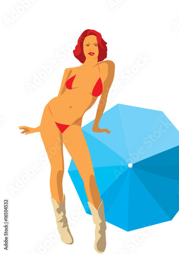 woman on beach