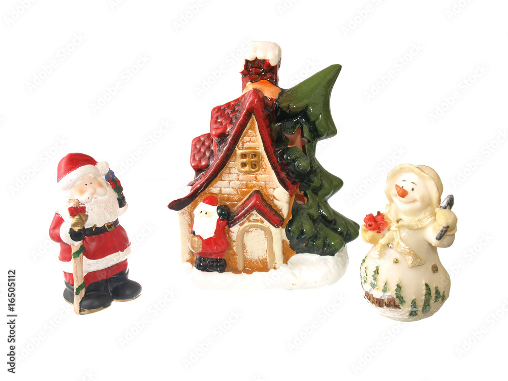 Christmas figures and porcelain house Christmas figures and porcelain house