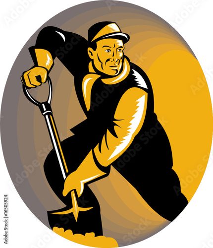 Coal miner with shovel