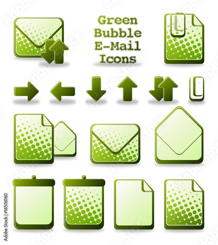 Green Bubble E-Mail Icons