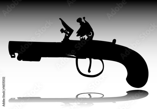 old weapons vector silhouettes