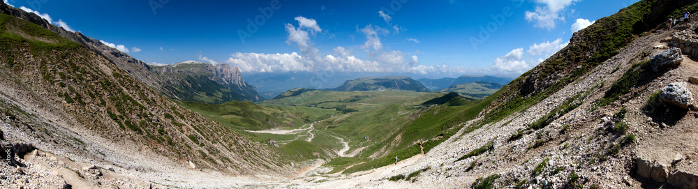 Fototapeta premium Seiser Alm Alpen Panorama in Südtirol