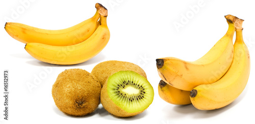 Banana and kiwi