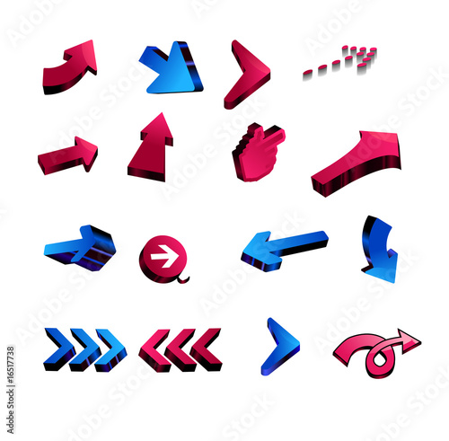 3d arrows. vector illustration